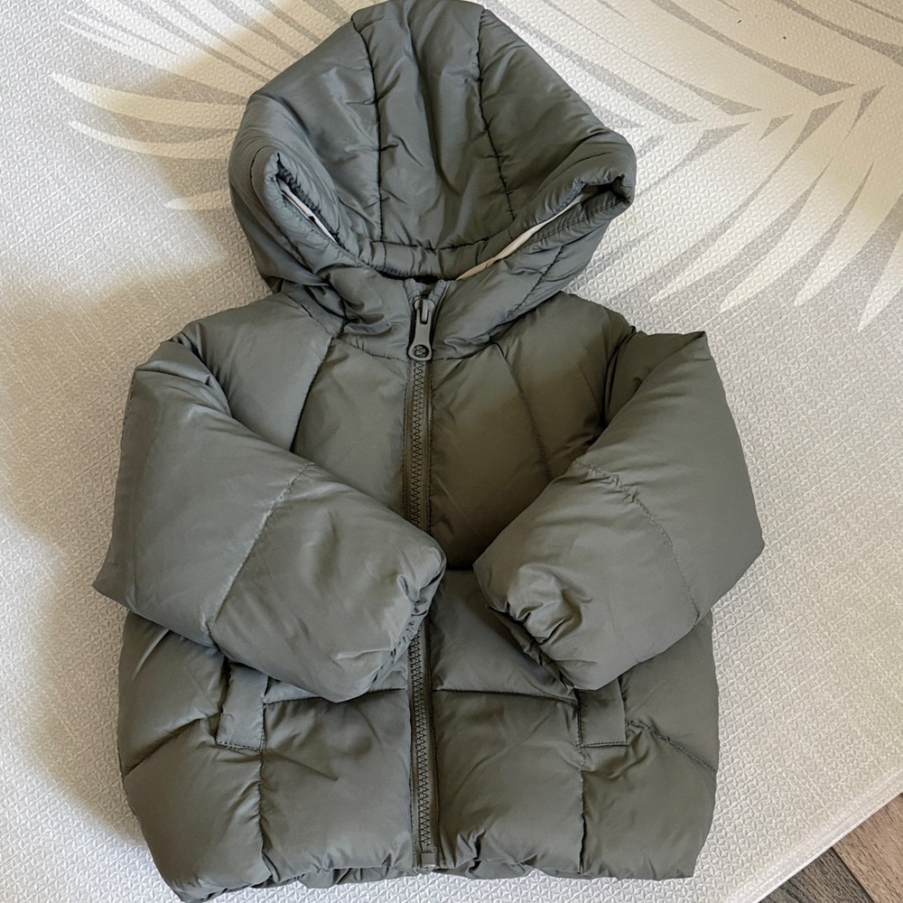 Zara Kids Khaki Puffer Jacket